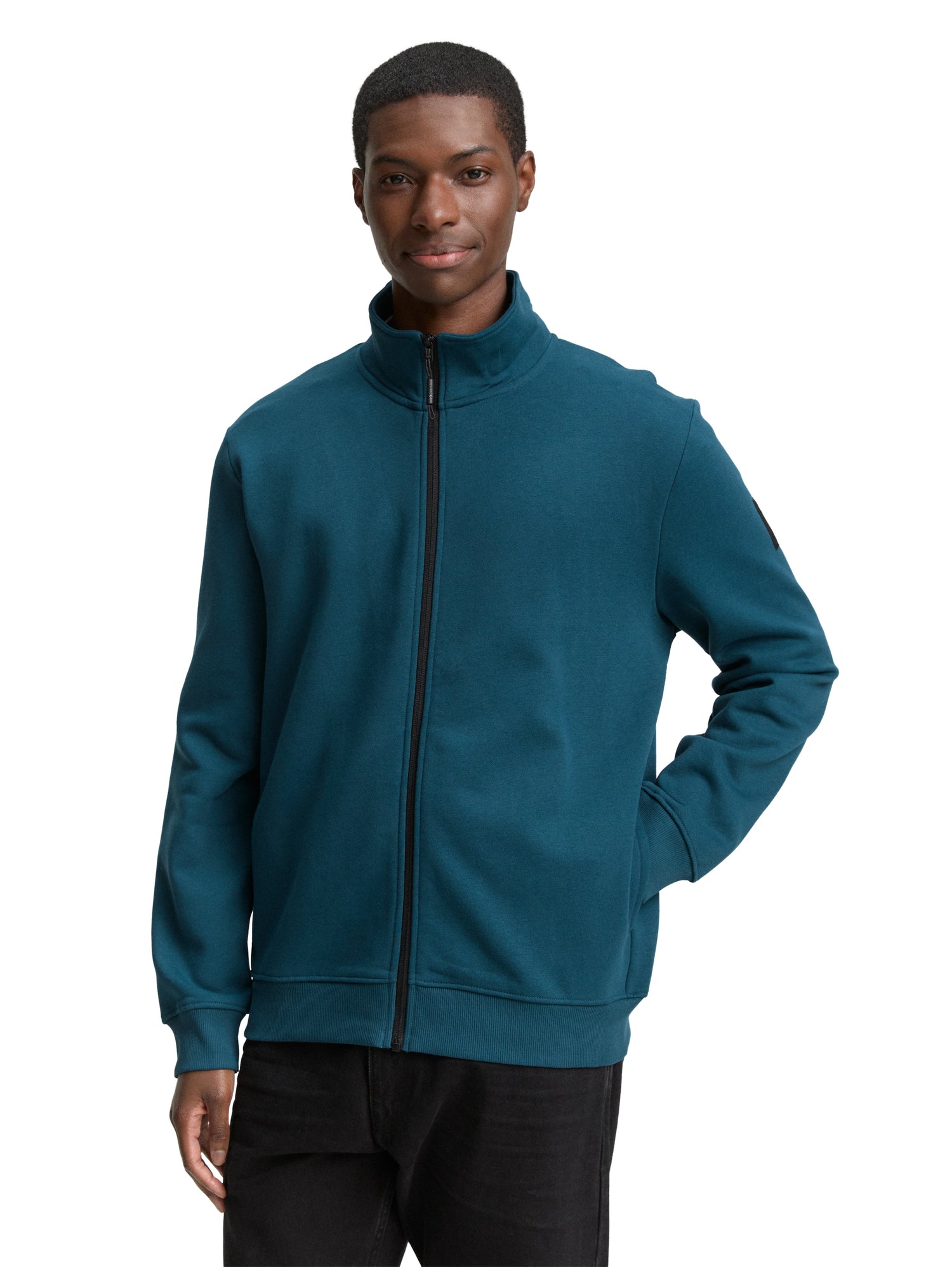 Sweatjacke mit Logo-Badge