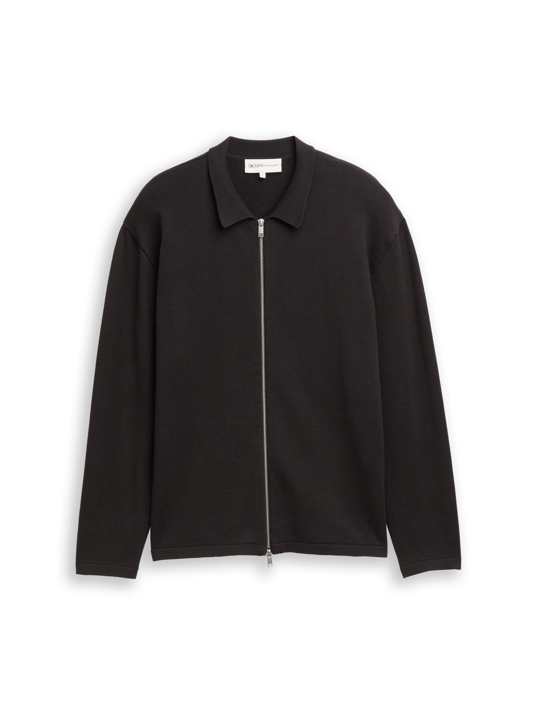 Relaxed Fit Strickjacke mit Reißverschluss