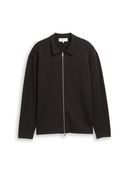 Relaxed Fit Strickjacke mit Reißverschluss