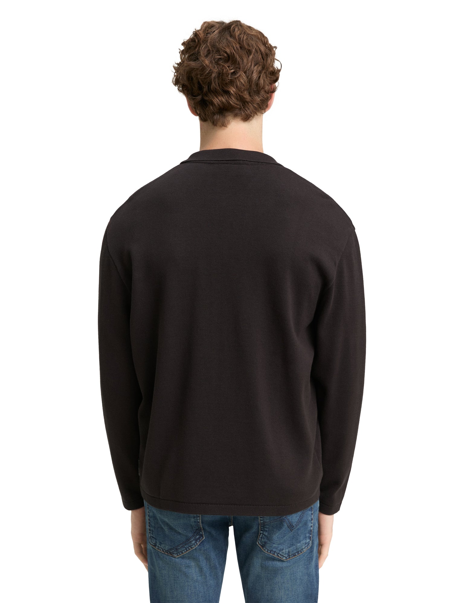 Relaxed Fit Strickjacke mit Reißverschluss
