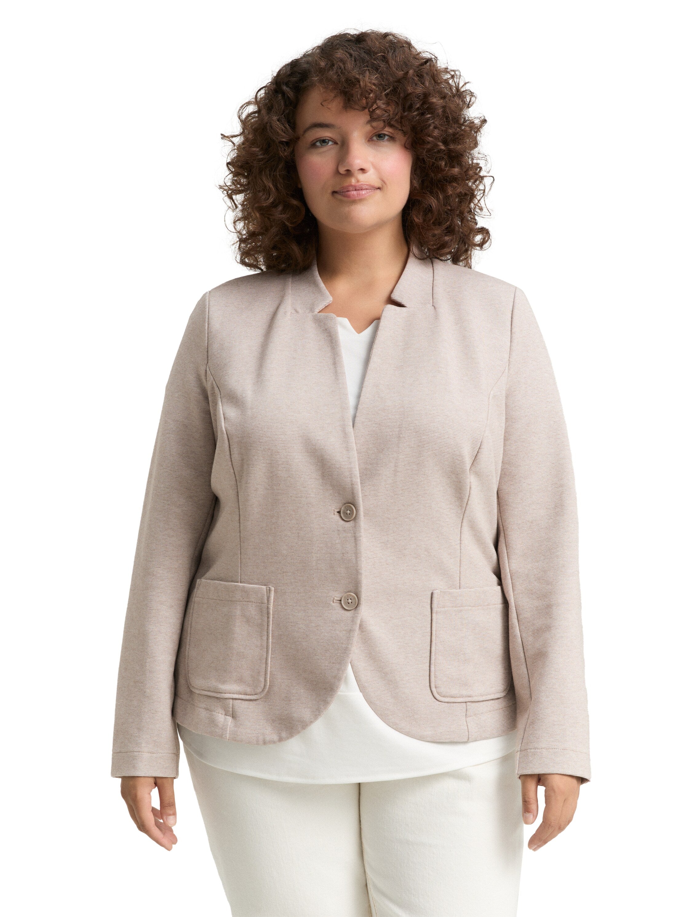 TOM TAILOR Blazer Damen Blazer Strukturiert Ottoman-Stoff