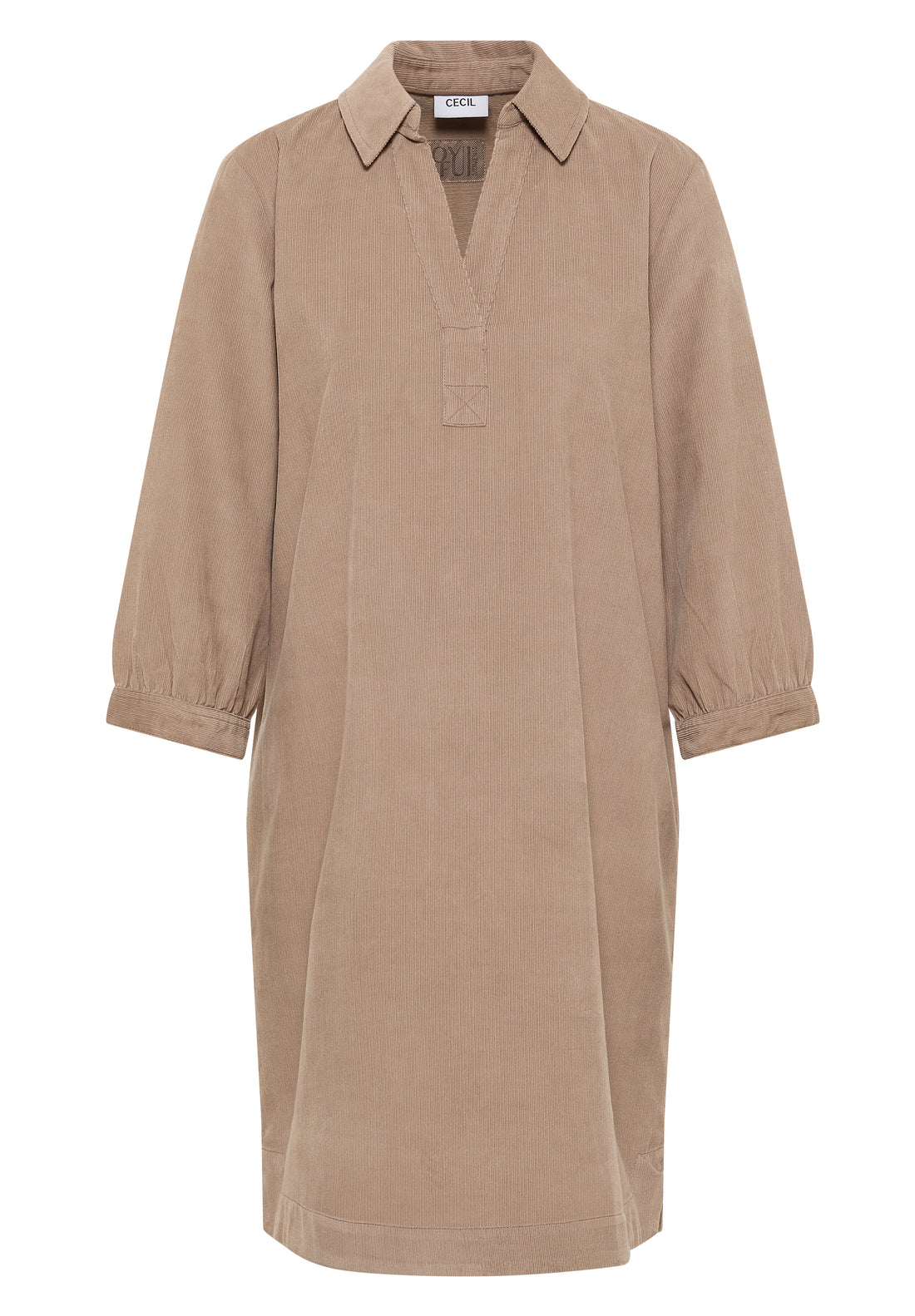 Cordkleid in Unifarbe