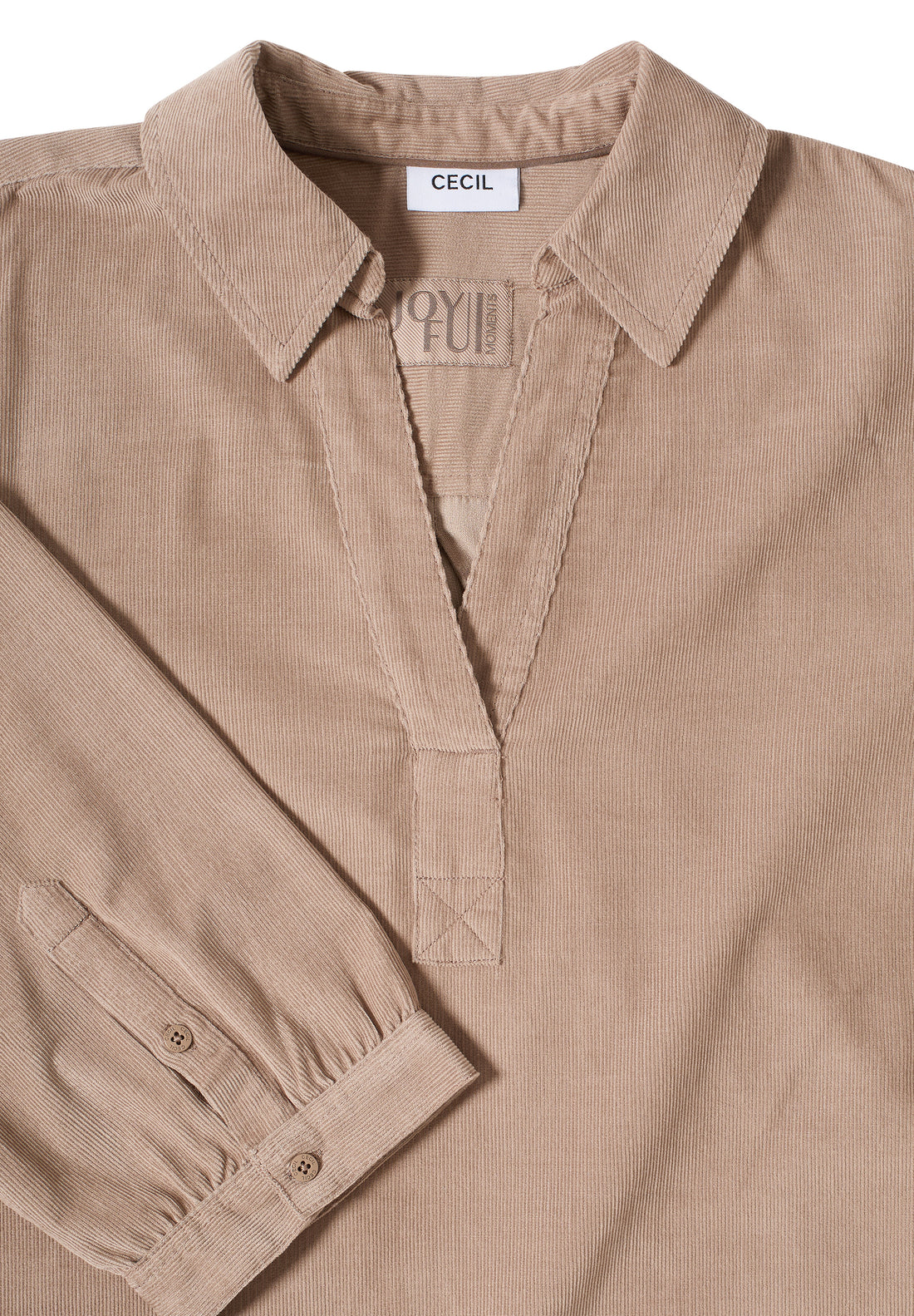 Cordkleid in Unifarbe