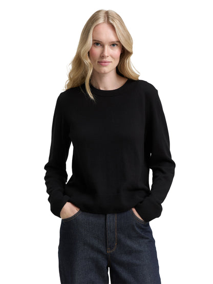 Tom Tailor Denim Female Pullover Basic Rundhalsausschnitt Kaschmir