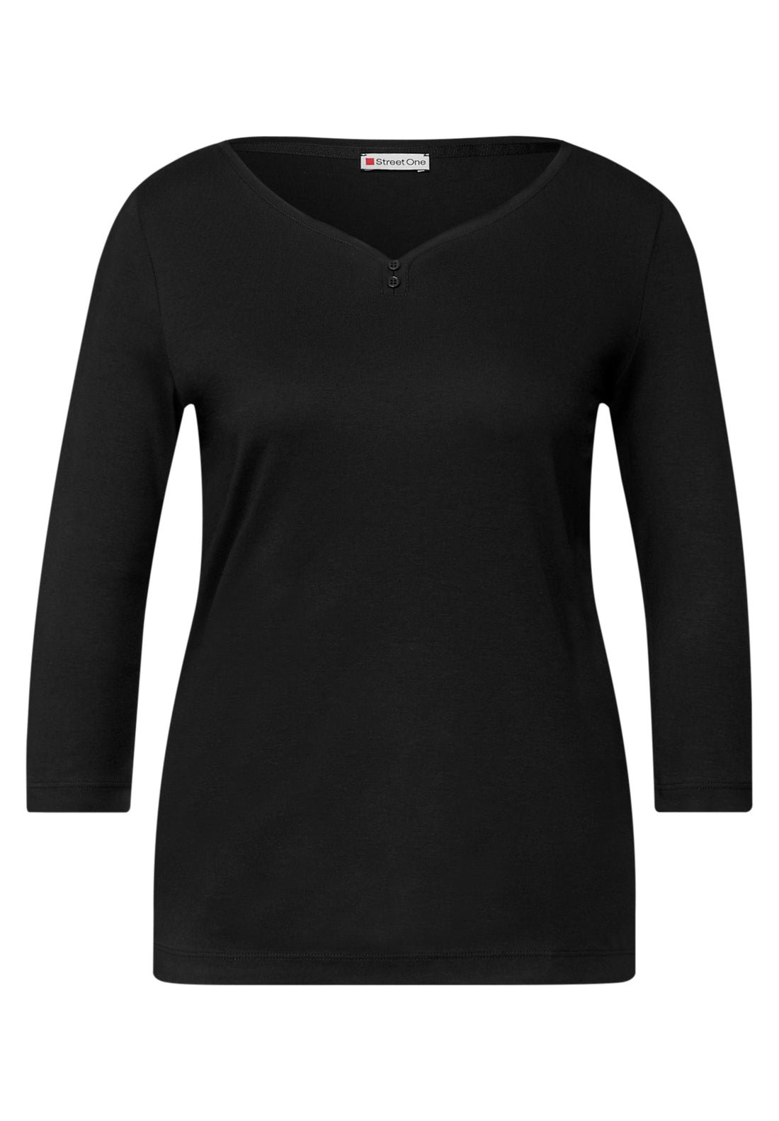 Basic Shirt mit Knopfdetail