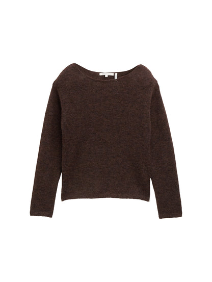 Strickpullover mit U-Boot-Ausschnitt