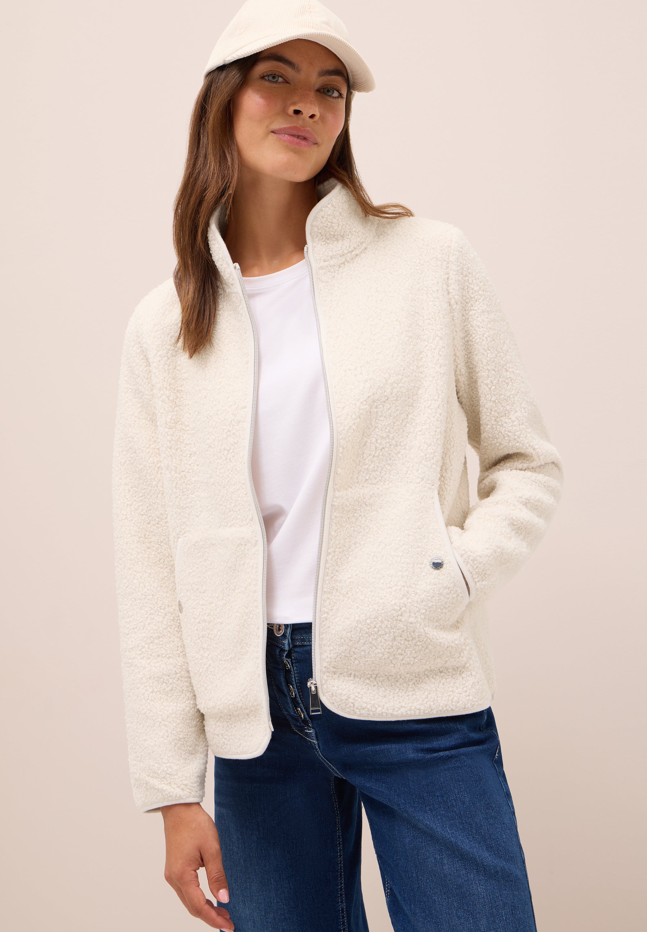 CECIL Damen Jacke Stehkragen Langarm Seitliche Taschen