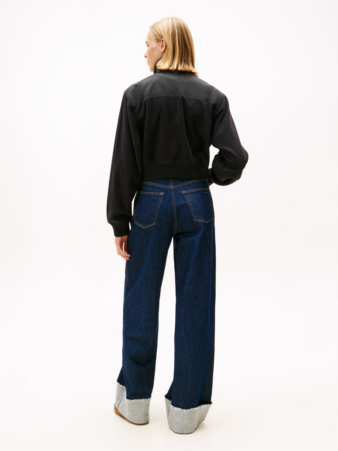 TJW FABRIC MIX FLEECE ZIP THRU