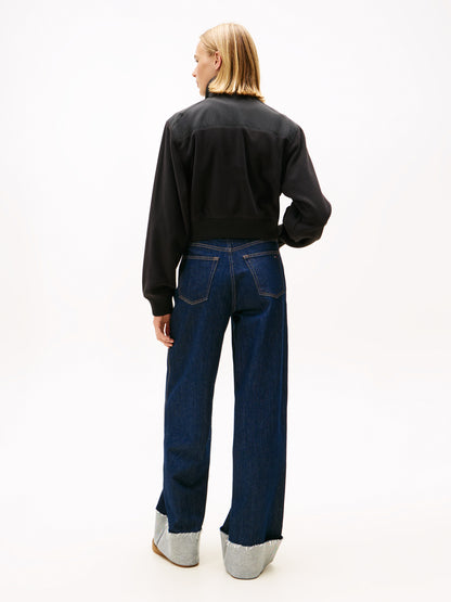 TJW FABRIC MIX FLEECE ZIP THRU