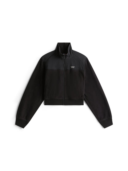 TJW FABRIC MIX FLEECE ZIP THRU