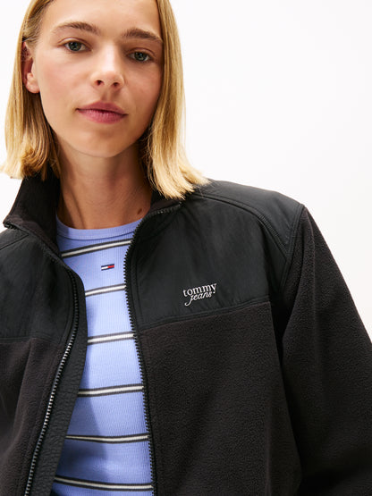 TJW FABRIC MIX FLEECE ZIP THRU