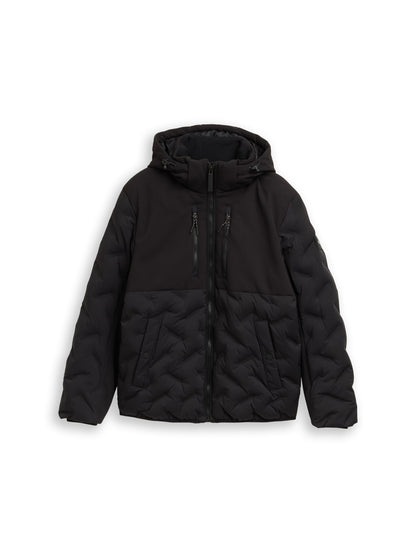 Hybrid Puffer-Jacke mit Steppung