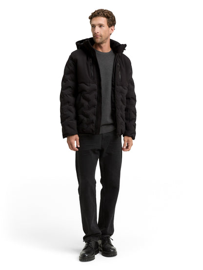Hybrid Puffer-Jacke mit Steppung