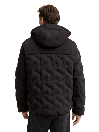 Hybrid Puffer-Jacke mit Steppung