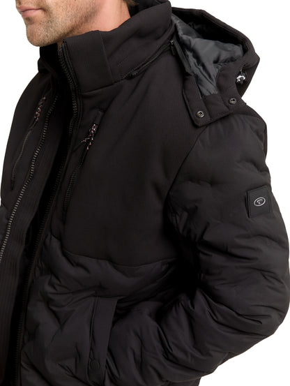 Hybrid Puffer-Jacke mit Steppung