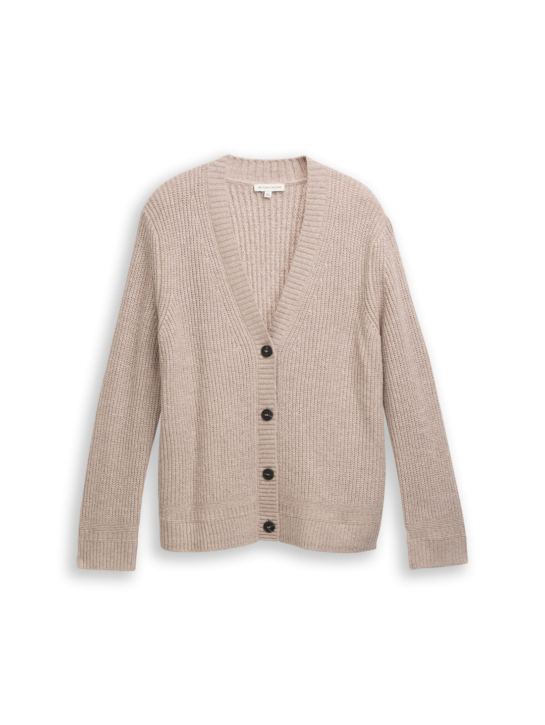Plus Size - Ripp Cardigan mit V-Ausschnitt