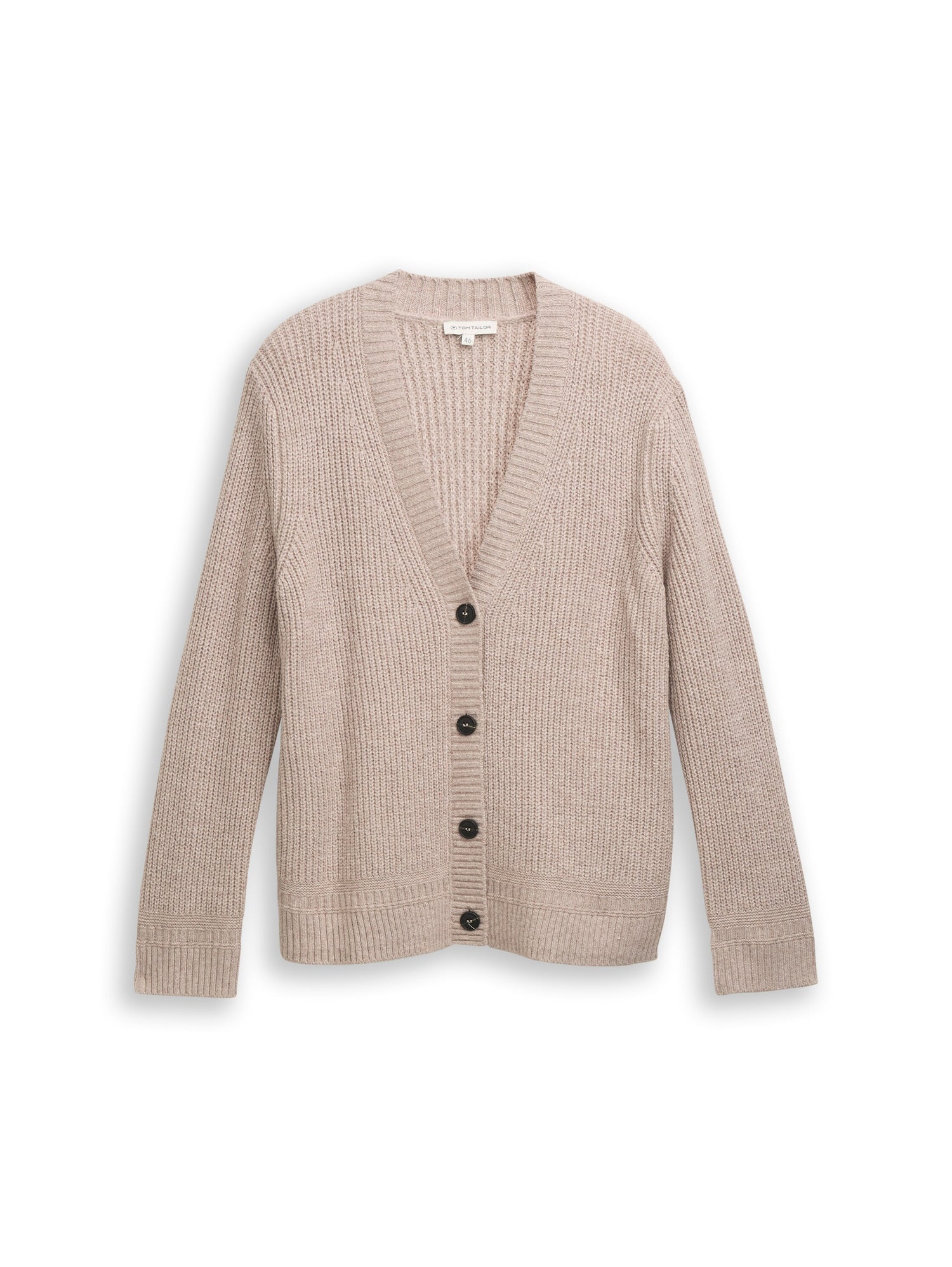 Plus Size - Ripp Cardigan mit V-Ausschnitt
