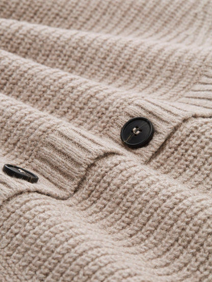 Plus Size - Ripp Cardigan mit V-Ausschnitt