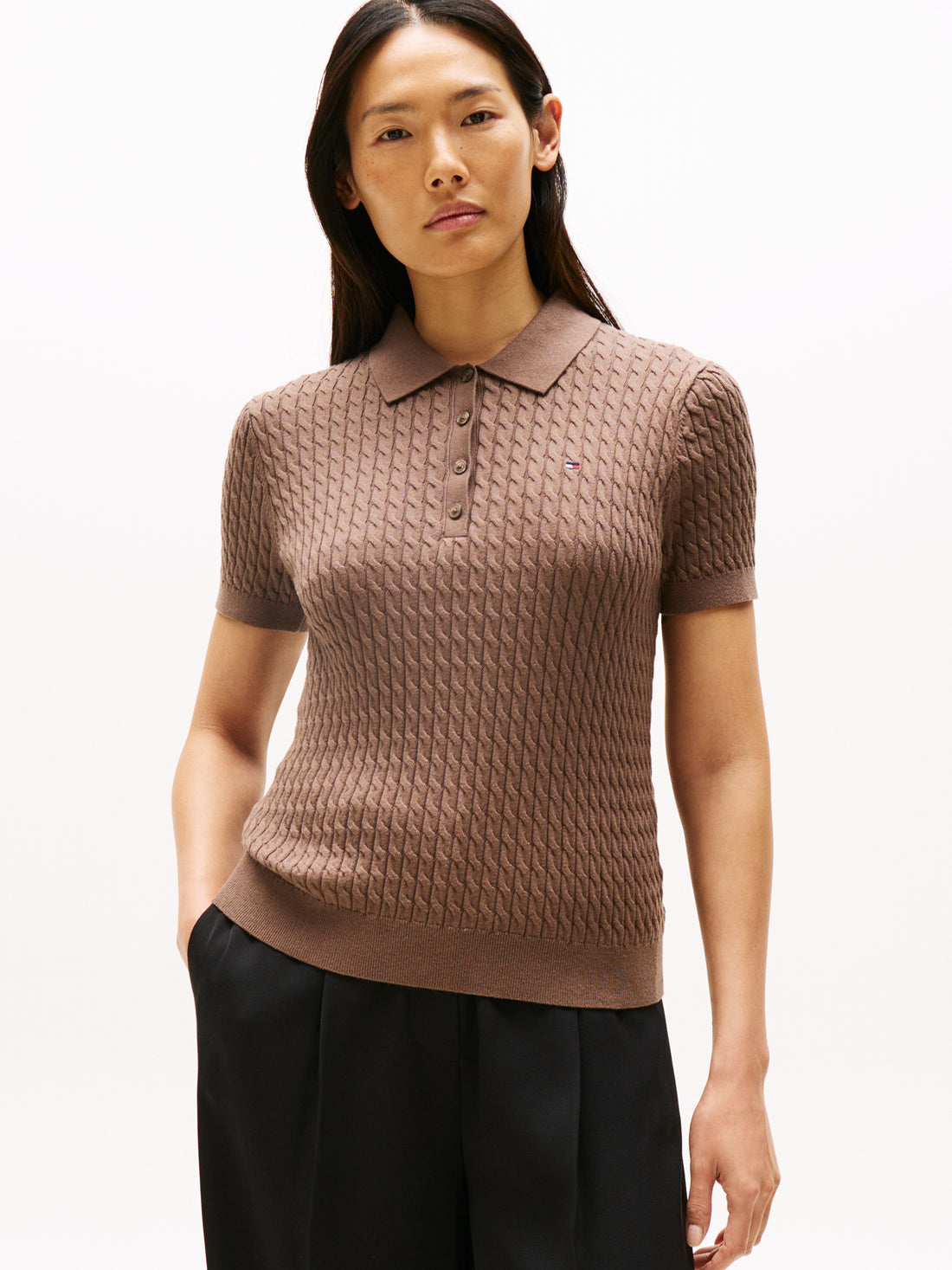 CO CABLE FINE GG POLO S/S SWT