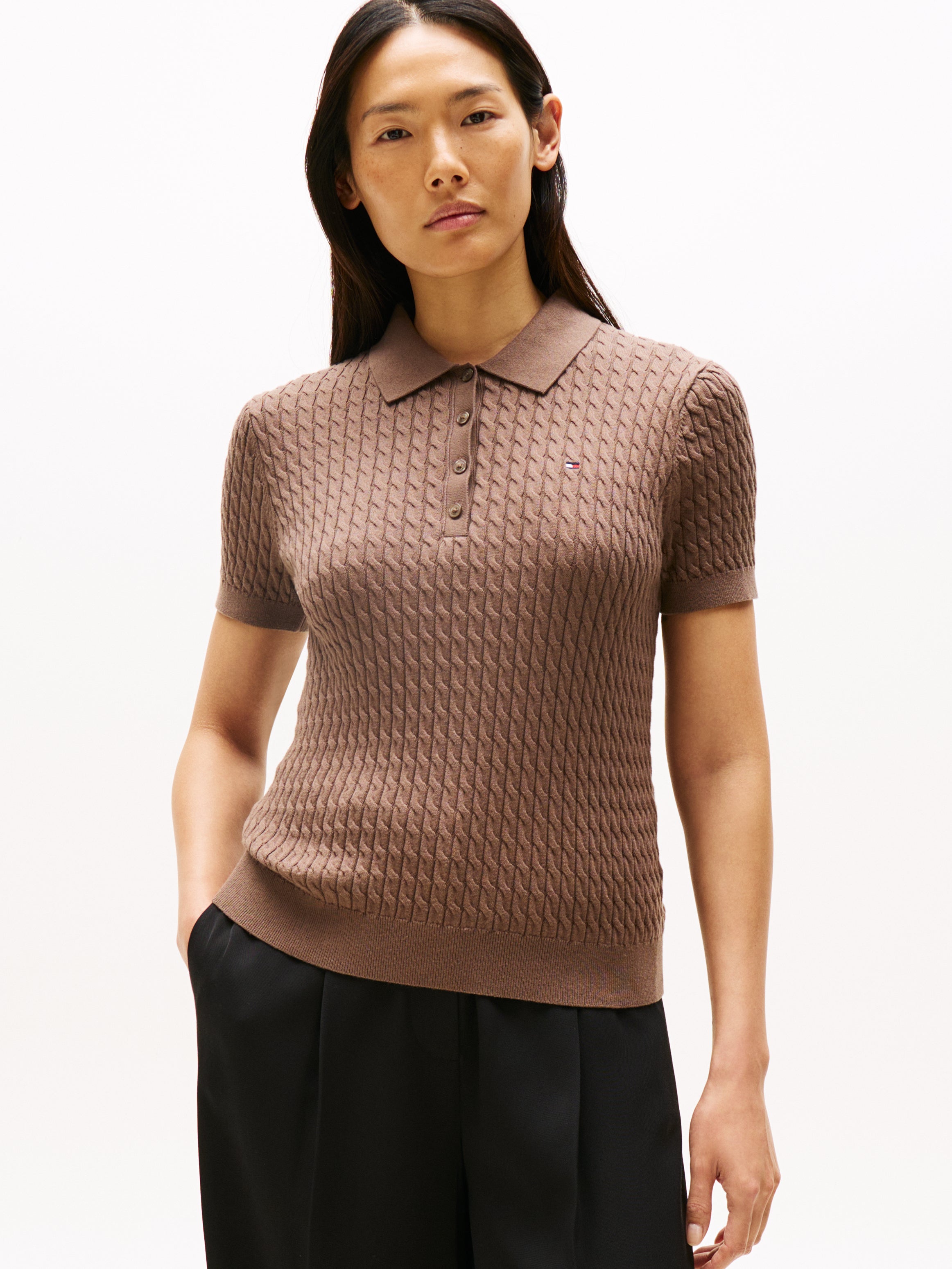 CO CABLE FINE GG POLO S/S SWT
