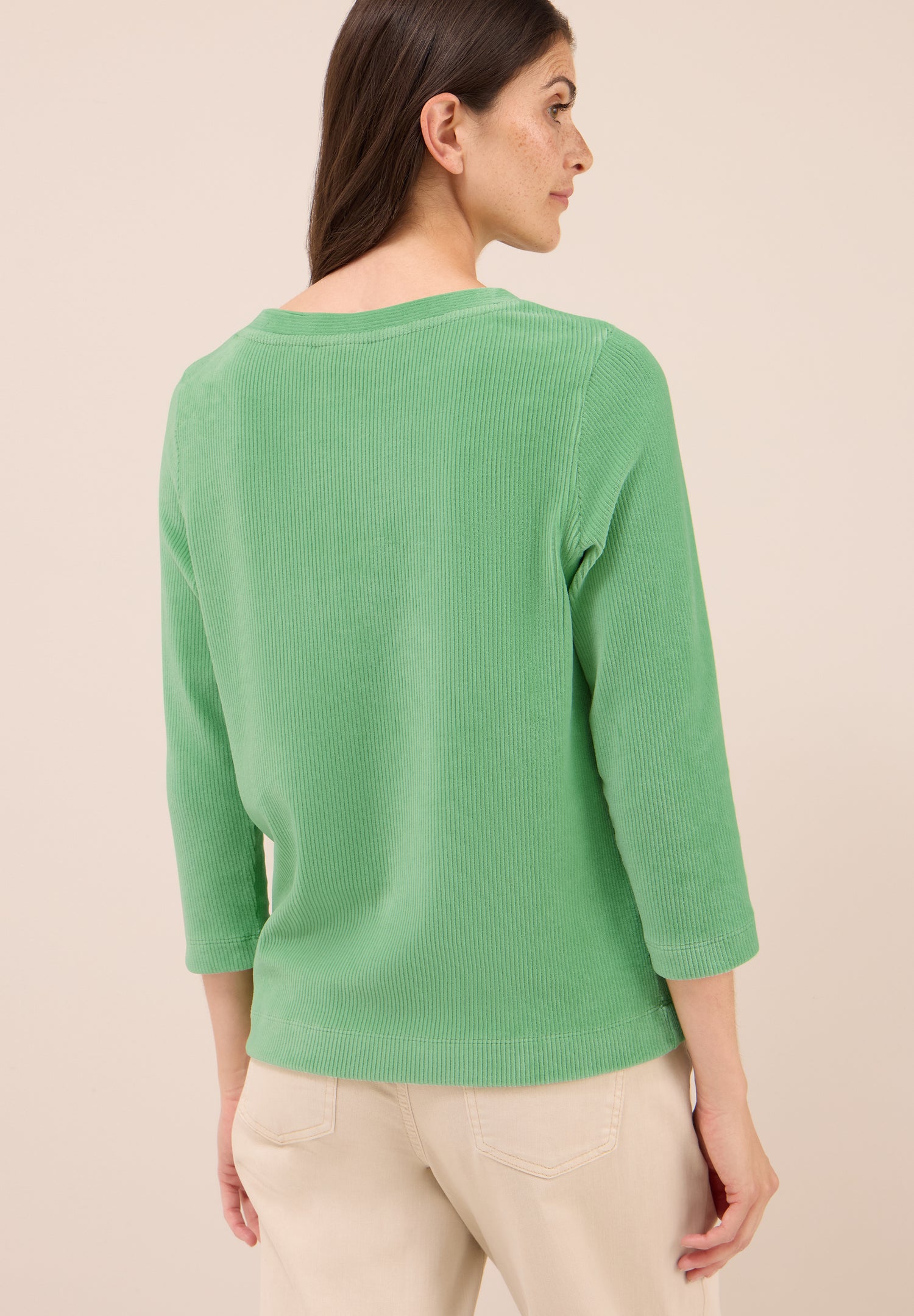 Cordshirt in Unifarbe