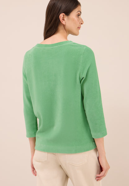 Cordshirt in Unifarbe