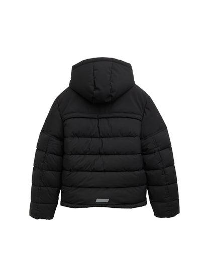 Puffer-Jacke mit abnehmbarer Kapuze