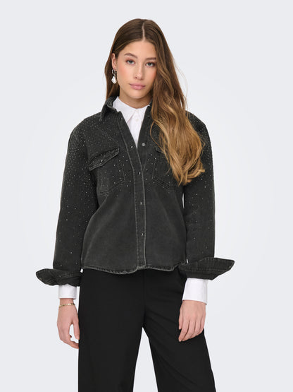 JDYSTINE STONE LS SHIRT DNM