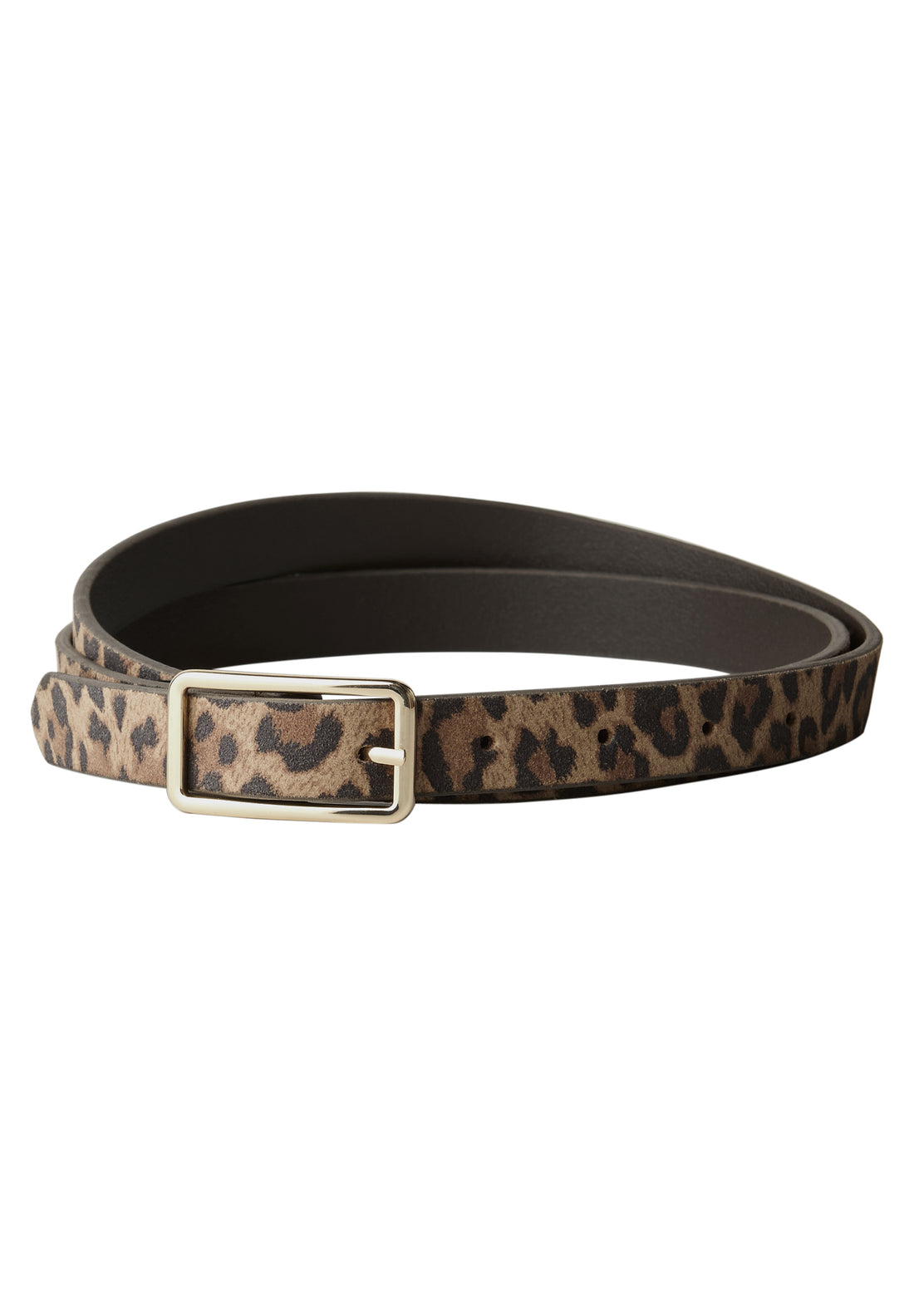 Street One Damen Ledergürtel Animal Print Metallschnalle