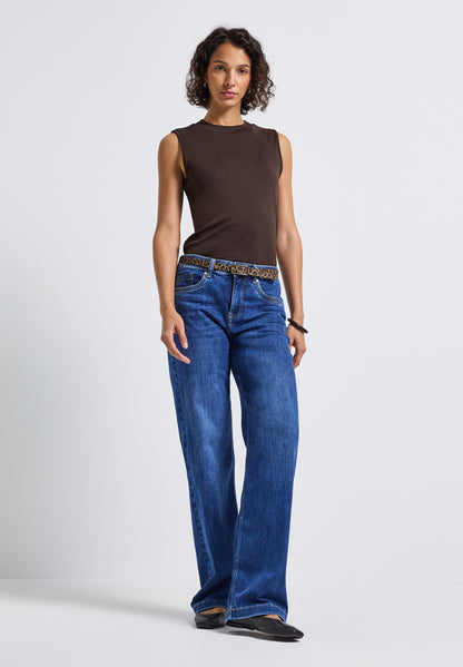 Street One Damen Ledergürtel Animal Print Metallschnalle