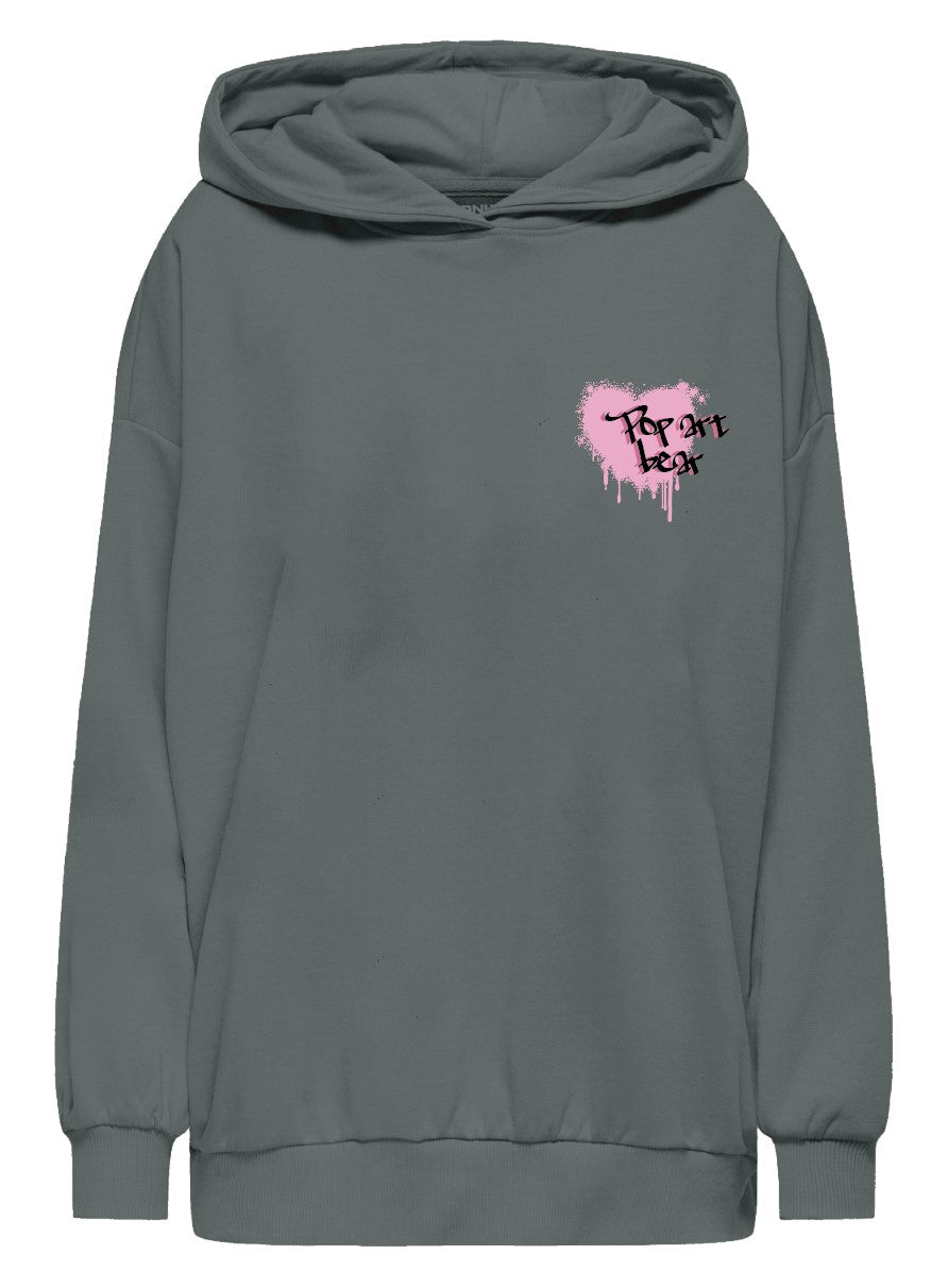 ONLELODIE L/S GRAFITTI HOOD BOX SWT