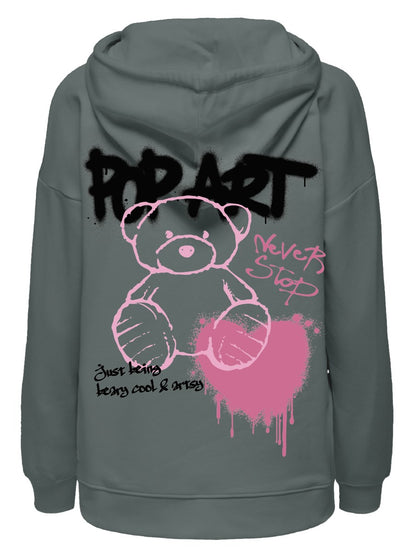 ONLELODIE L/S GRAFITTI HOOD BOX SWT