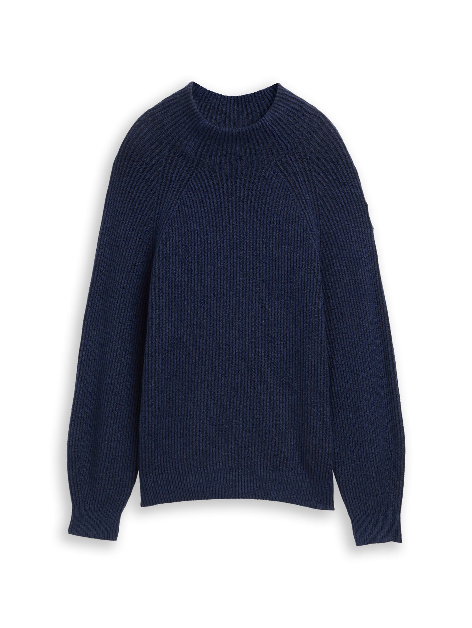 Tom Tailor Denim Female Pullover Loose Fit Stehkragen Rippstruktur Wolle