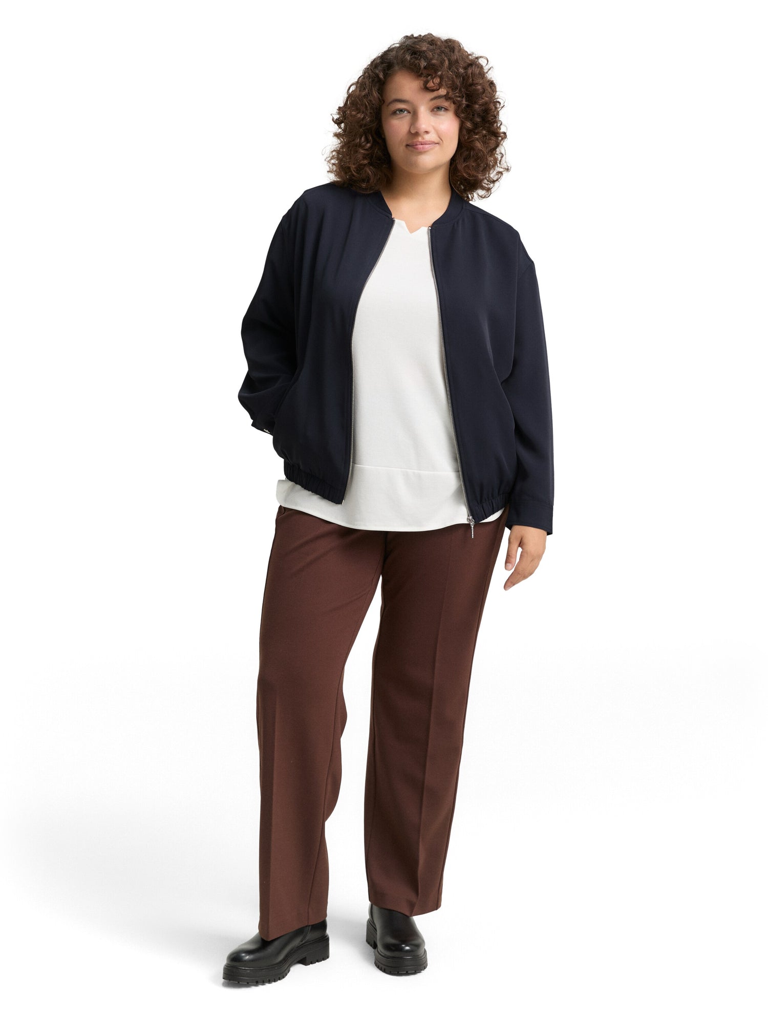 Plus Size - Loose Fit Blouson Jacke