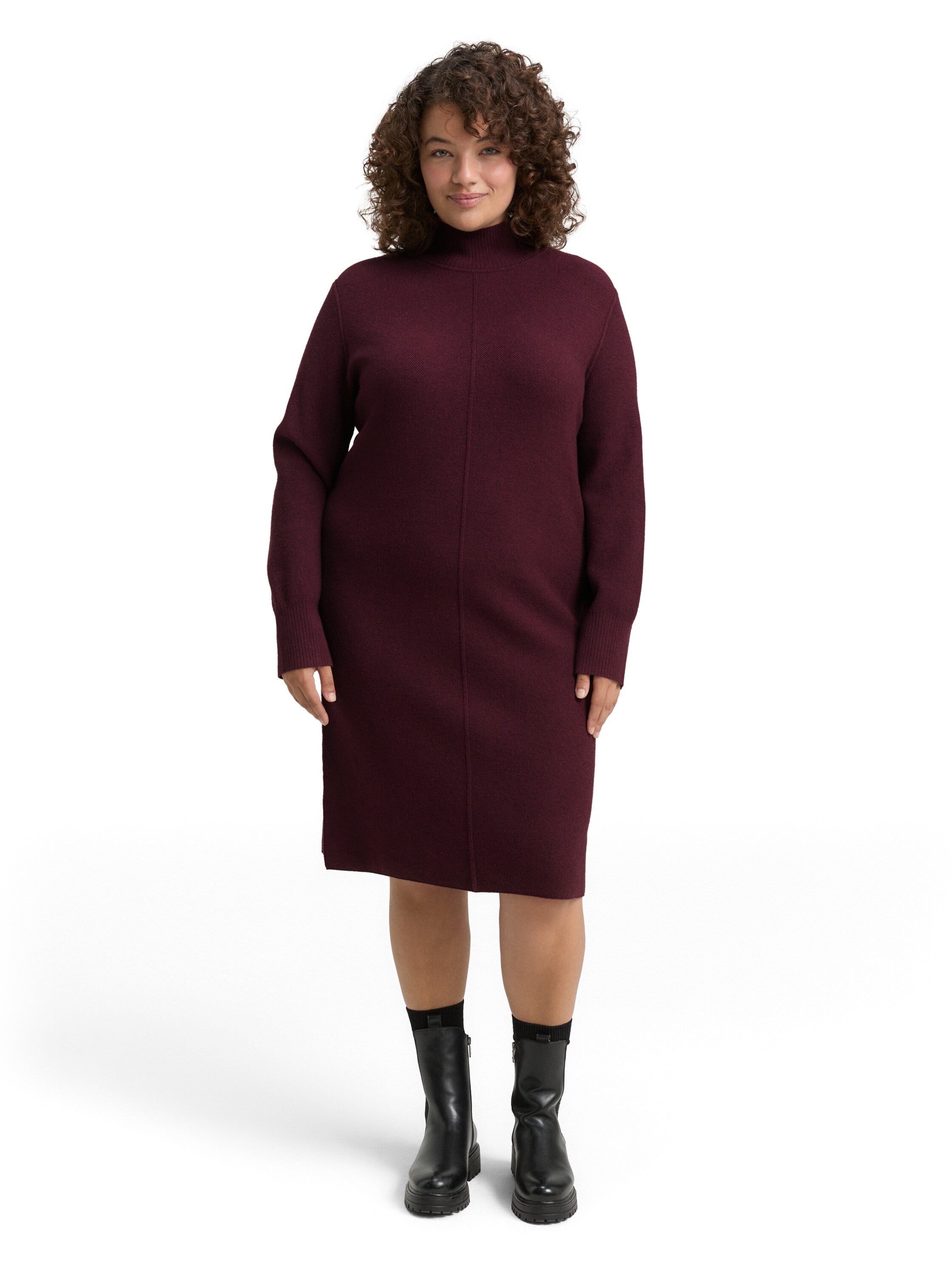 Plus Size - Strickkleid mit Stehkragen