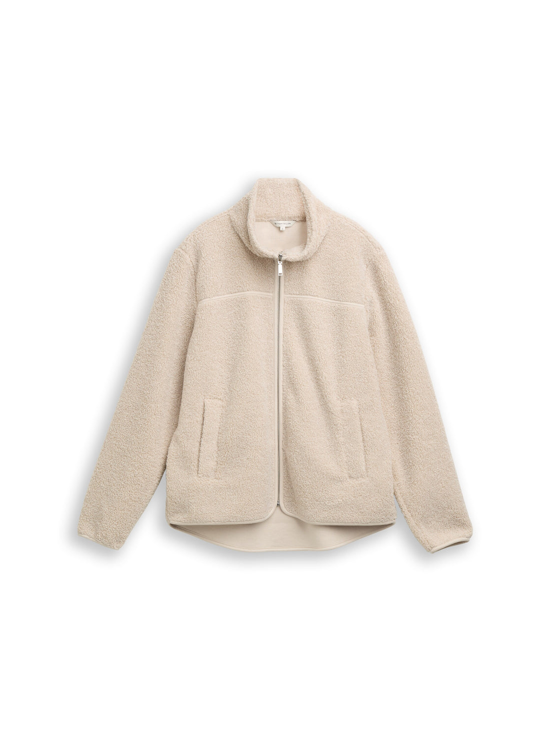 Teddy Sweatjacke mit Stehkragen