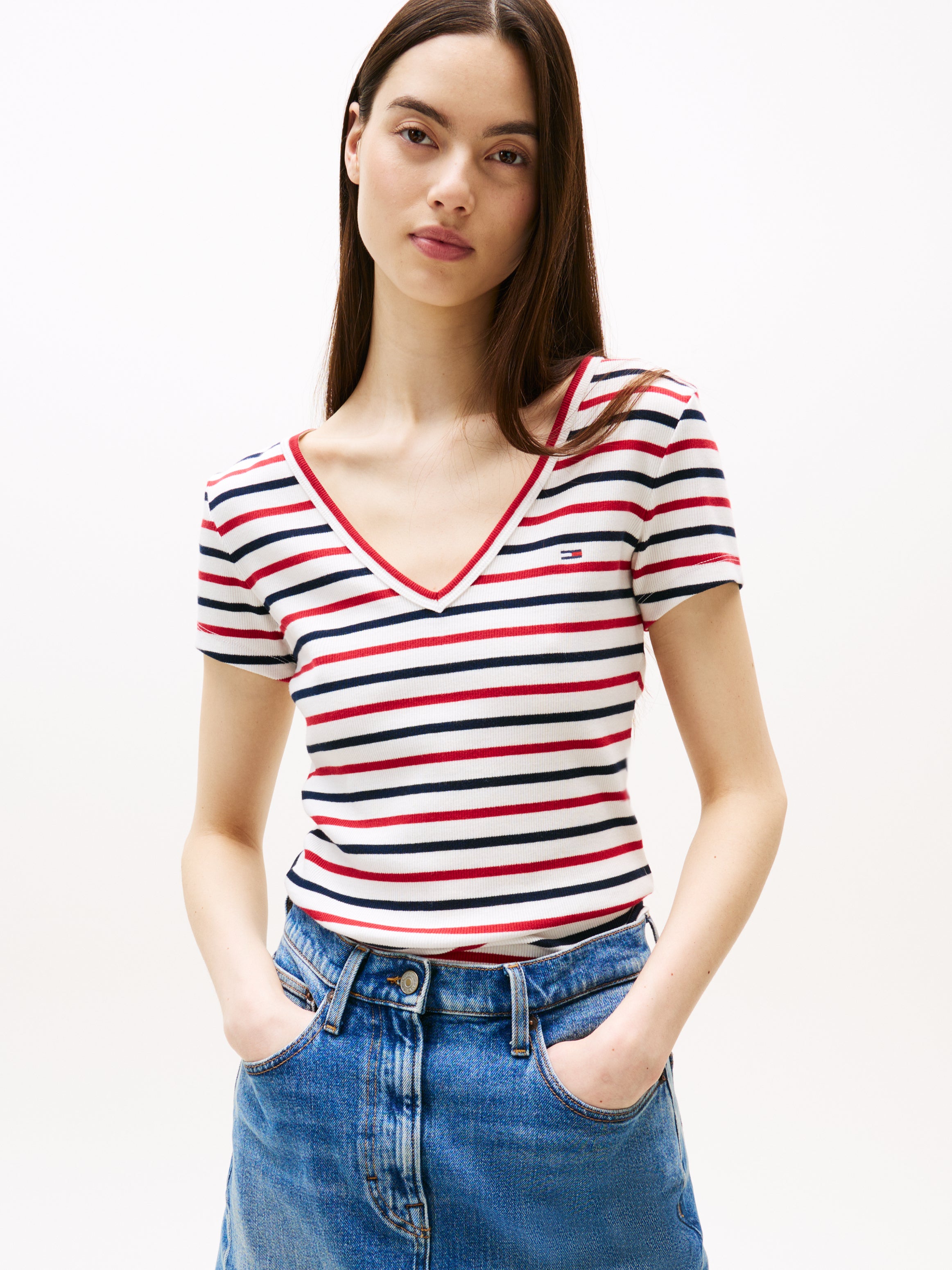 TJW SLIM ESSENTIAL RIB V SS