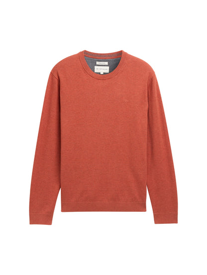 Basic Strickpullover aus Baumwolle