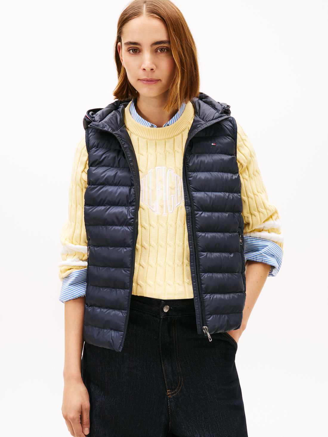 LW PADDED GLOBAL STRIPE VEST