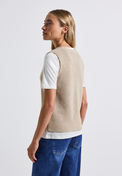 Softe Rippstrick-Weste