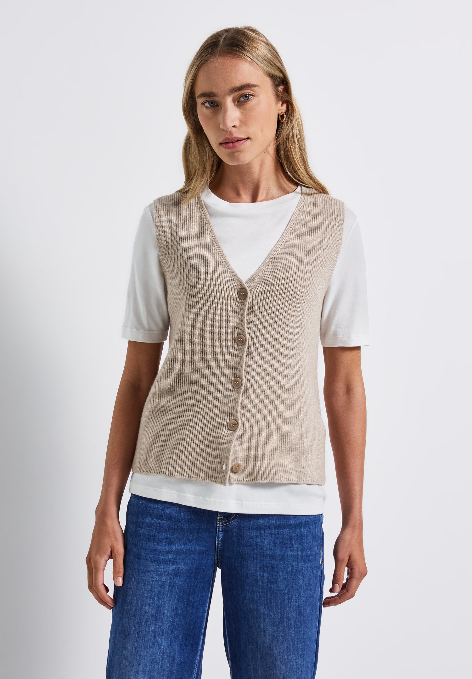 Softe Rippstrick-Weste