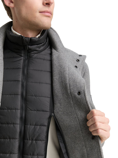2-in-1 Wolljacke mit abnehmbarer Innenjacke