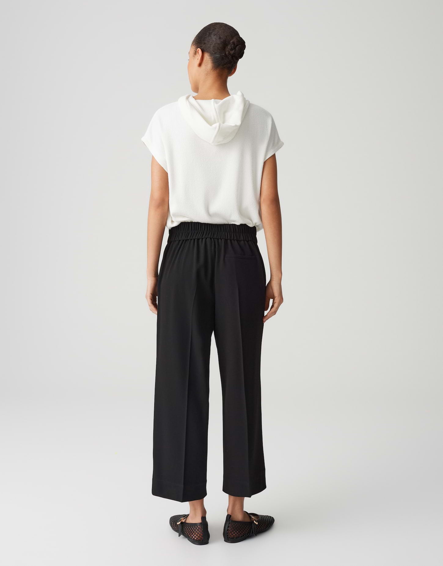 OPUS Webware Damen Hose mit Bügelfalten und Gummibund