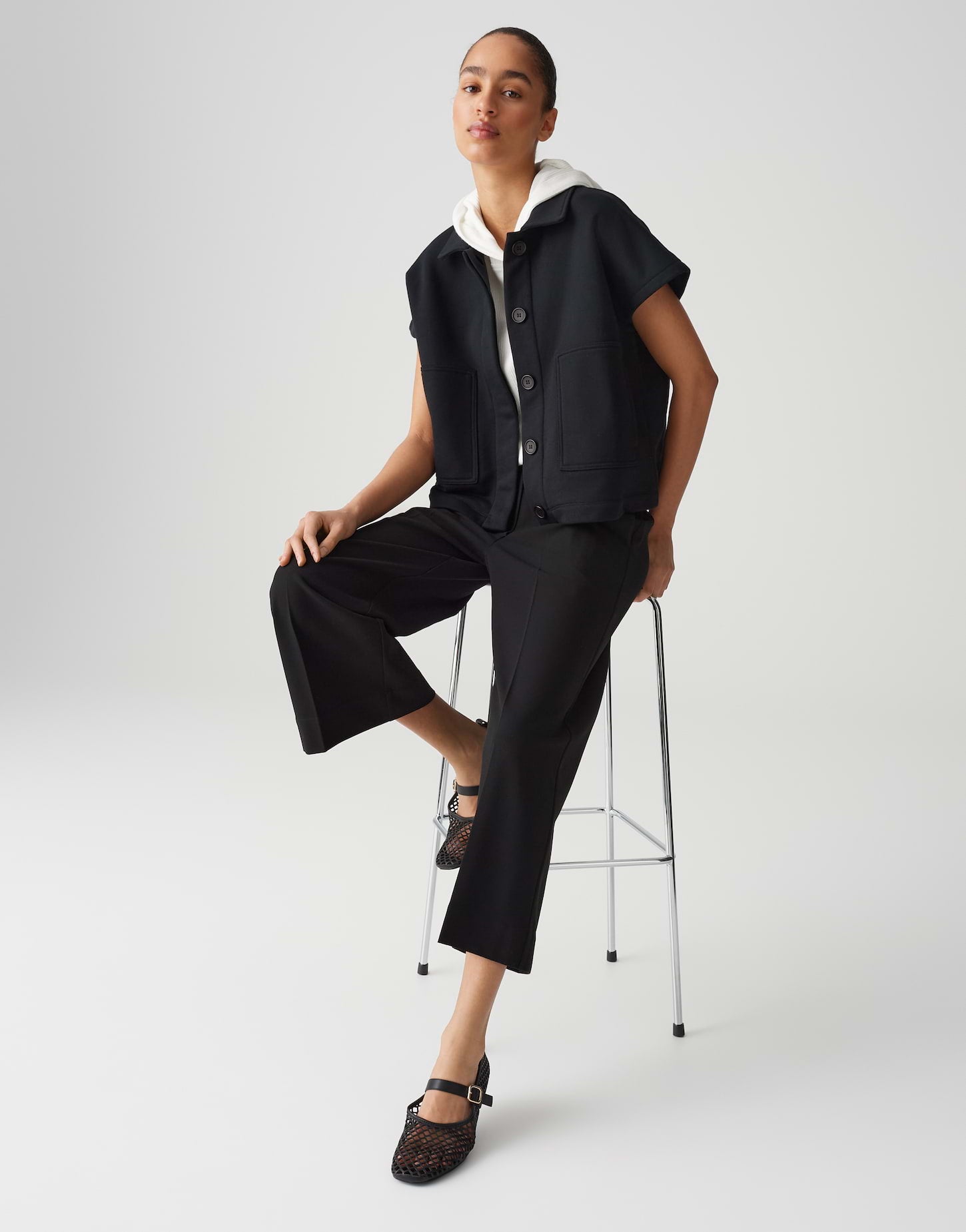 OPUS Webware Damen Hose mit Bügelfalten und Gummibund