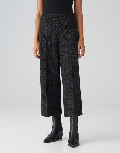 OPUS Twill Cropped Hose Damen Hoher Bund Elastisch
