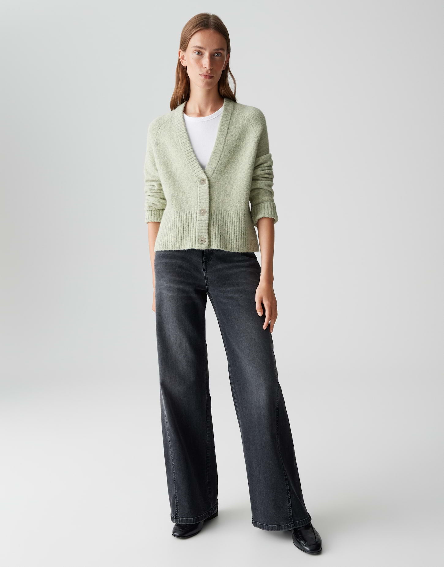 OPUS Damen Strickpullover V-Ausschnitt Langarm