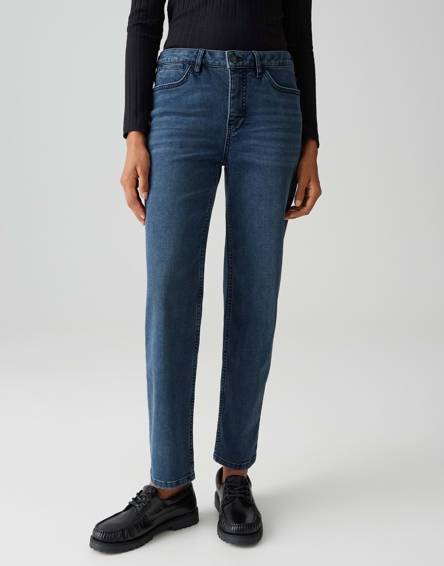 OPUS Damen Jeans Hose Straight Fit Denim Stretch 5-Pocket-Design