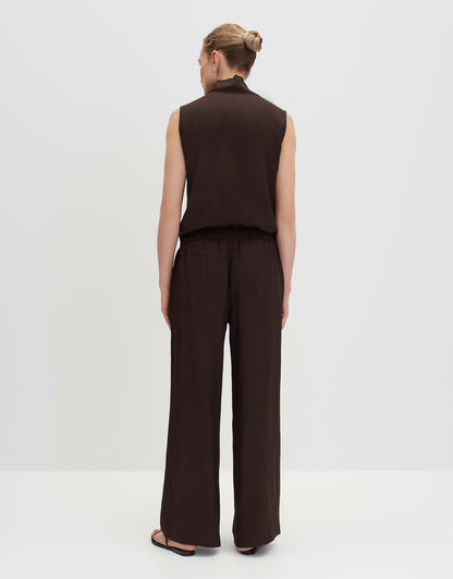 Someday Damen Hose Twillmuster Bequeme Passform Viskose Gummibund