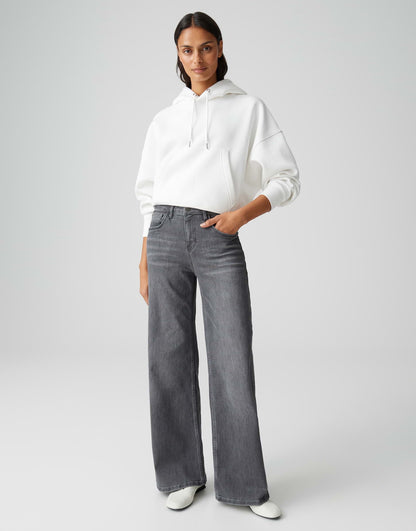 OPUS Mid Rise Damen Jeans Long Crinkle-Effekte