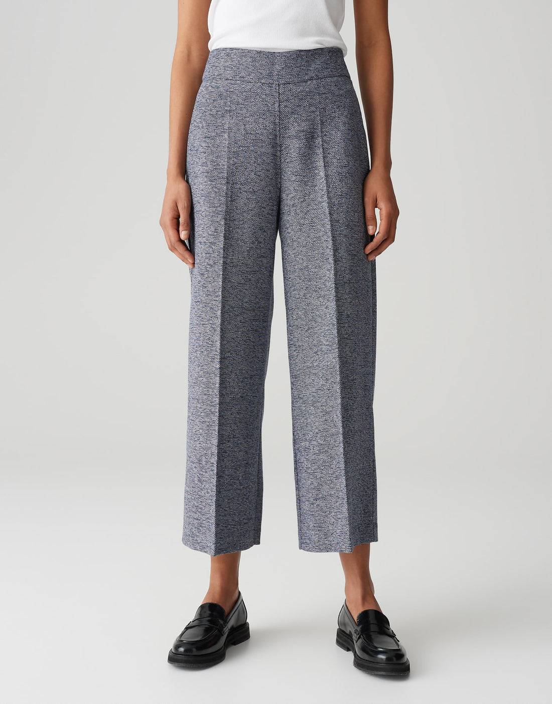 OPUS Wide Cropped Hose Damen Bequem Stretch